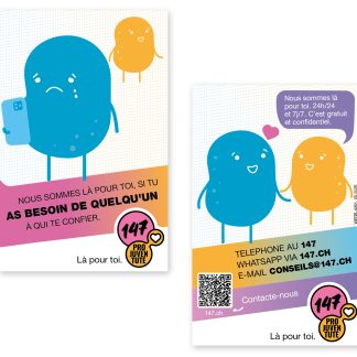 FR: Cartes de visite Conseils + aide 147 (Set de 25 cartes)