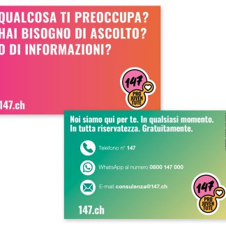 IT: Biglietti da visita Consulenza+aiuto 147 (Set da 25 biglietti)
