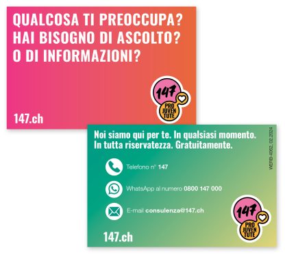 IT: Biglietti da visita Consulenza+aiuto 147 (Set da 25 biglietti)