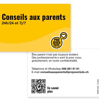 FR: Cartes de visite Conseils aux parents (Set de 25 cartes)