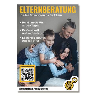 Pro Juventute Plakat Elternberatung Deutsch